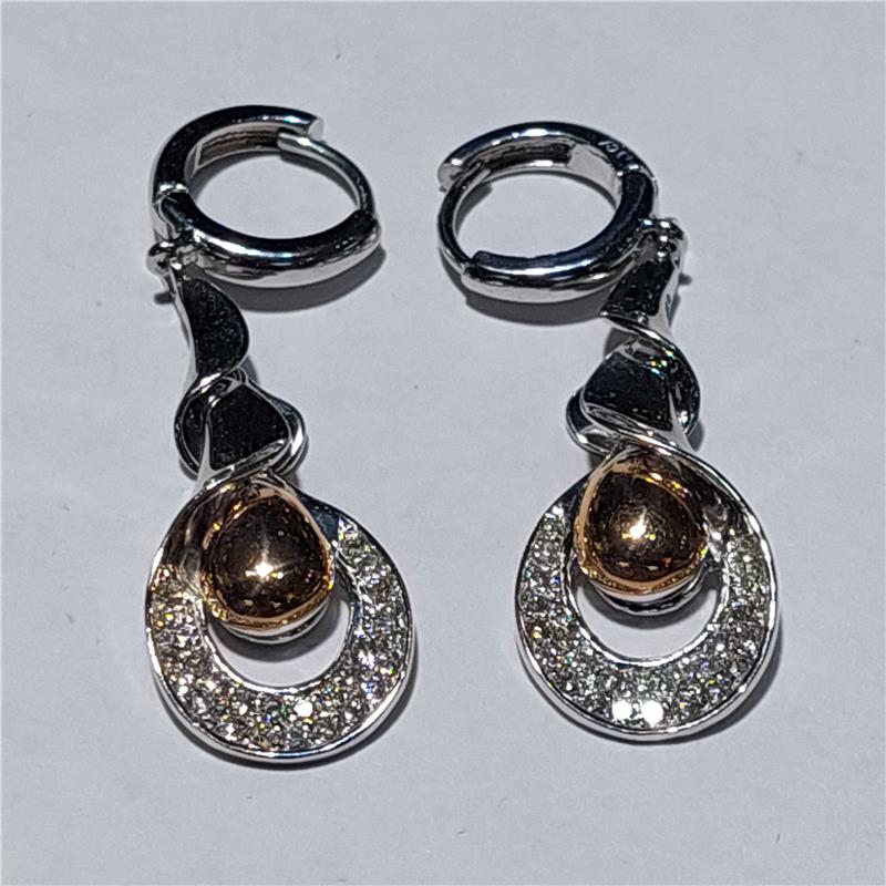 0,60 Карат Бриллиант 18 K Gold Серьги 7,63 гр