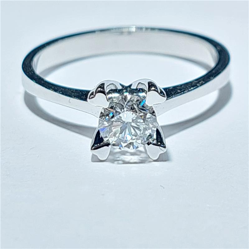 0,50 ct Diamond 18 K White Gold Ring 3,14 gr