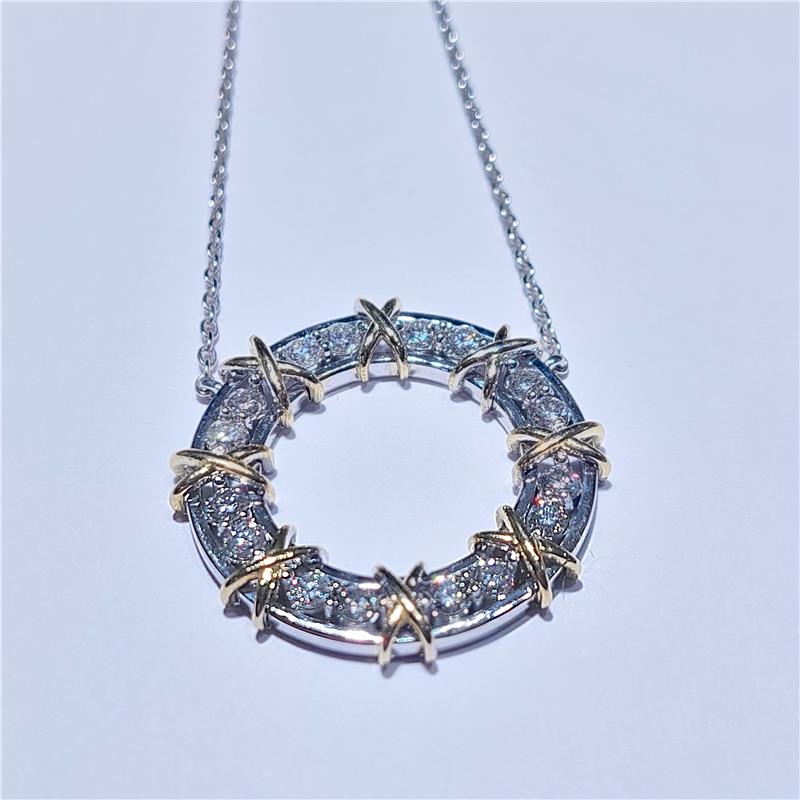 1.18 ct Diamond 18 K Gold Necklace 11.74 gr