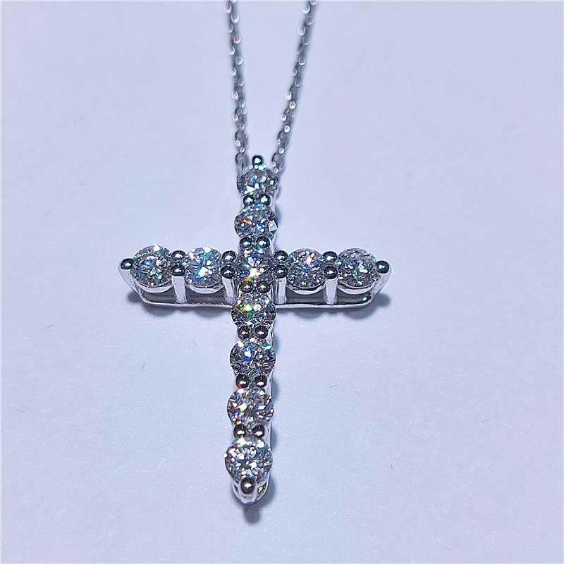 1.19 ct Diamond 18 K White Gold Necklace 5.15 gr