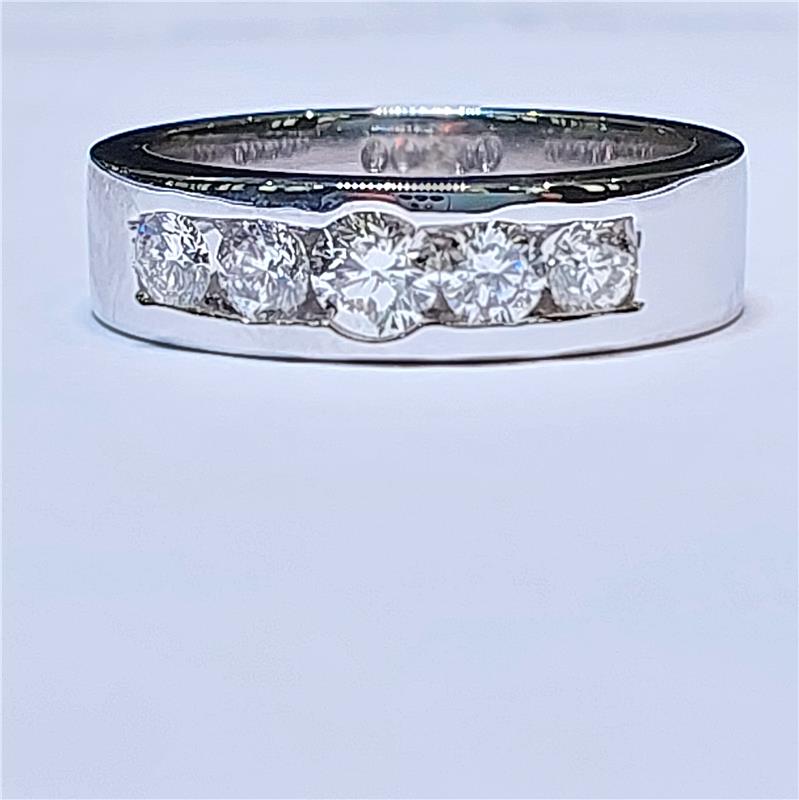 1.25 ct Diamond 18 K White Gold Ring 17.70 gr