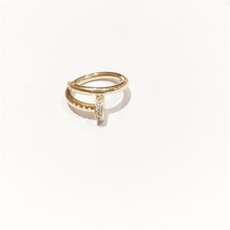 0.17 ct Diamond 14 K Yellow Gold Ring 6.46 gr