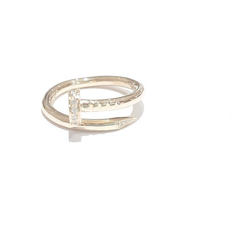 0.15 ct Diamond 18 K Yellow Gold Ring 7.04 gr