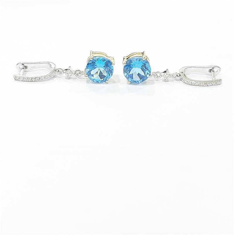 0.28 Карат Бриллиант 14 K Gold Серьги 6.39 гр