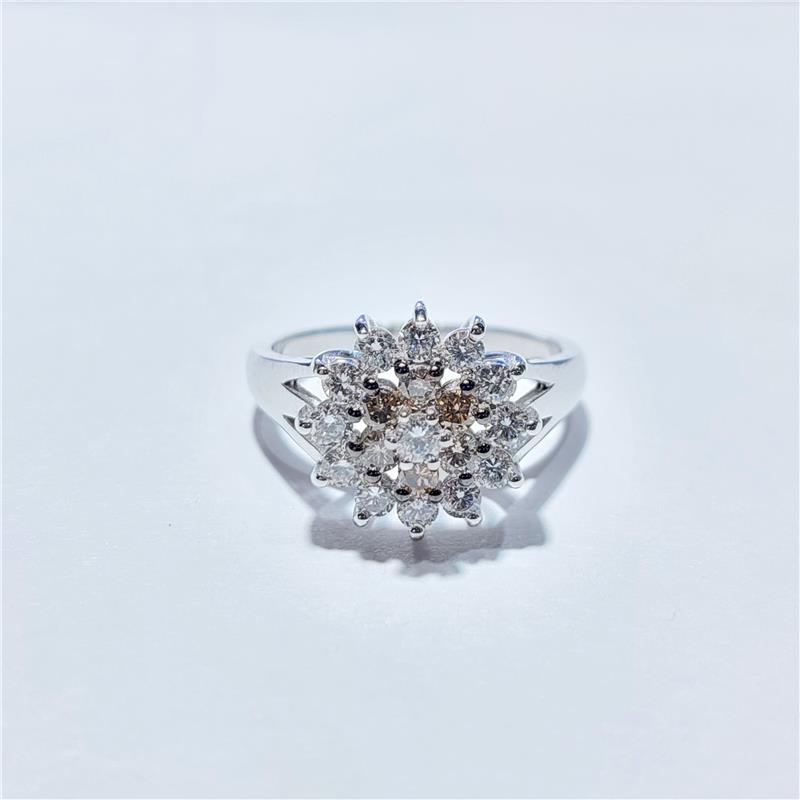 0,97 ct Diamond 18 K White Gold Ring 4,87 gr