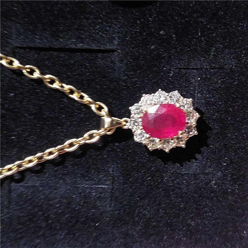 1.05 ct Diamond 18 K Yellow Gold Necklace 14.97 gr