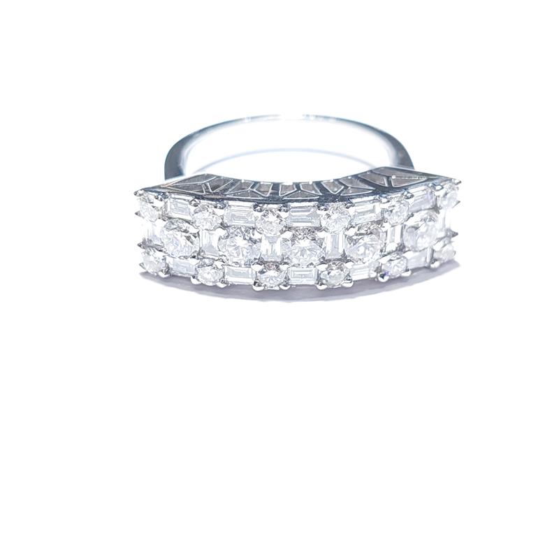 1.63 ct Diamond 18 K White Gold Ring 7.25 gr