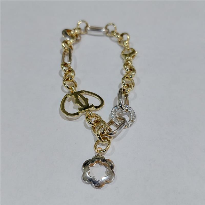 0,35 ct Diamond 14 K Gold Bracelet 10,87 gr