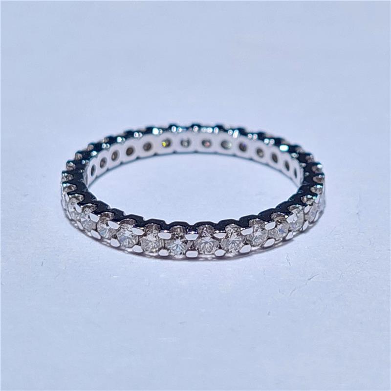 0.93 ct Diamond 18 K White Gold Ring 1.96 gr