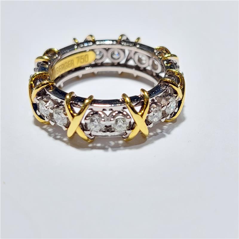 1.12 ct Diamond 18 K Gold Ring 7.19 gr