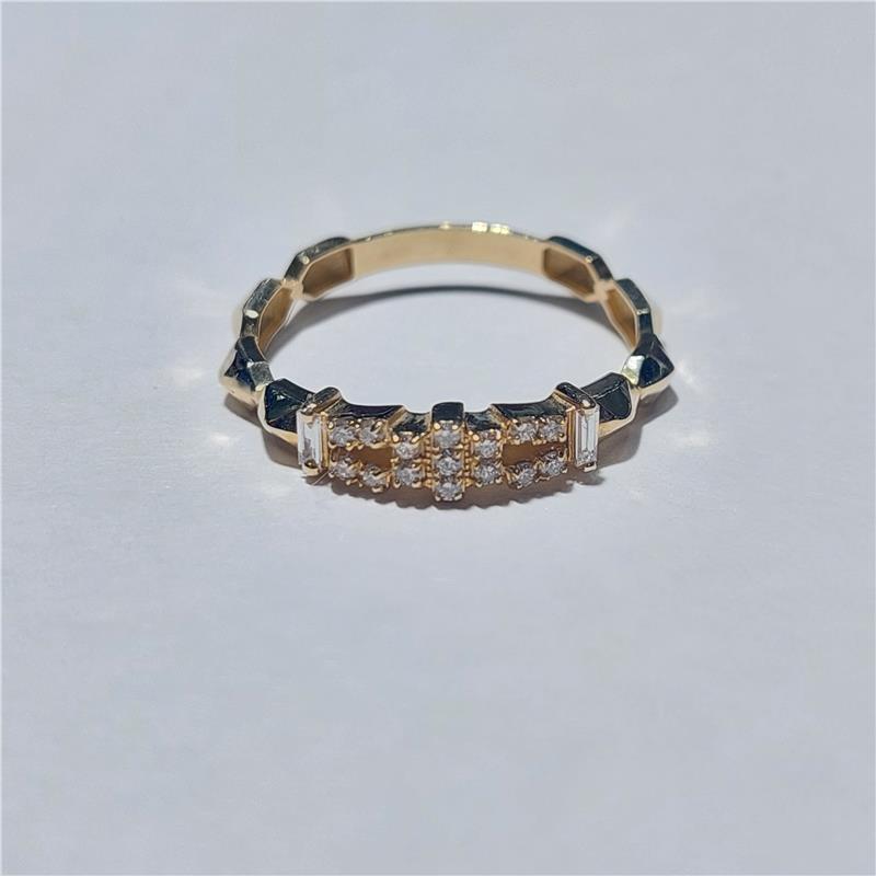 0,17 ct Diamond 22 K White Gold Ring 1,85 gr