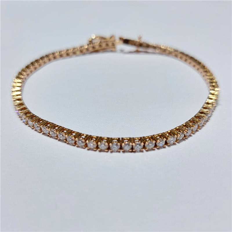 2,40 ct Diamond 18 K Rose Gold Bracelet 6,98 gr