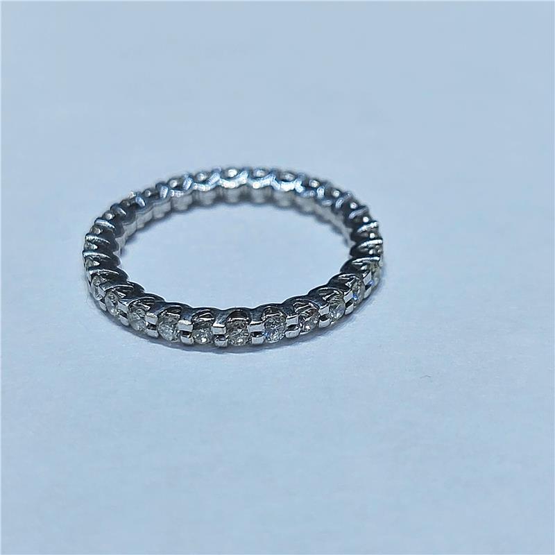 0,80 ct Diamond 18 K White Gold Ring 2,31 gr