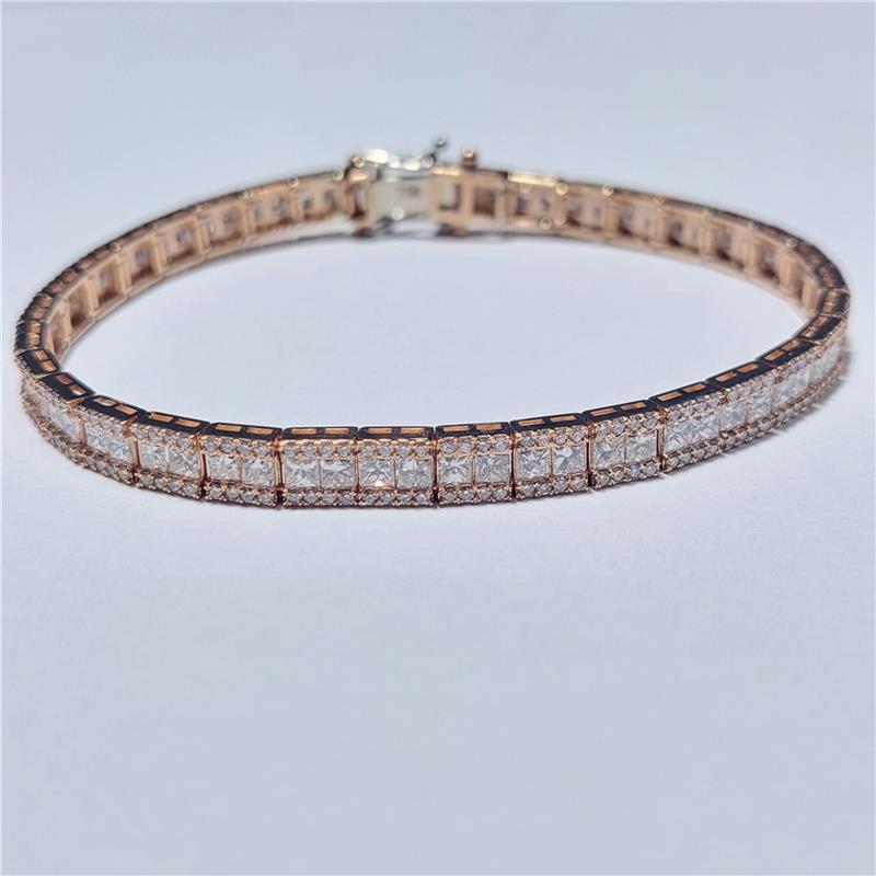 5,96 ct Diamond 18 K Gold Bracelet 16,35 gr