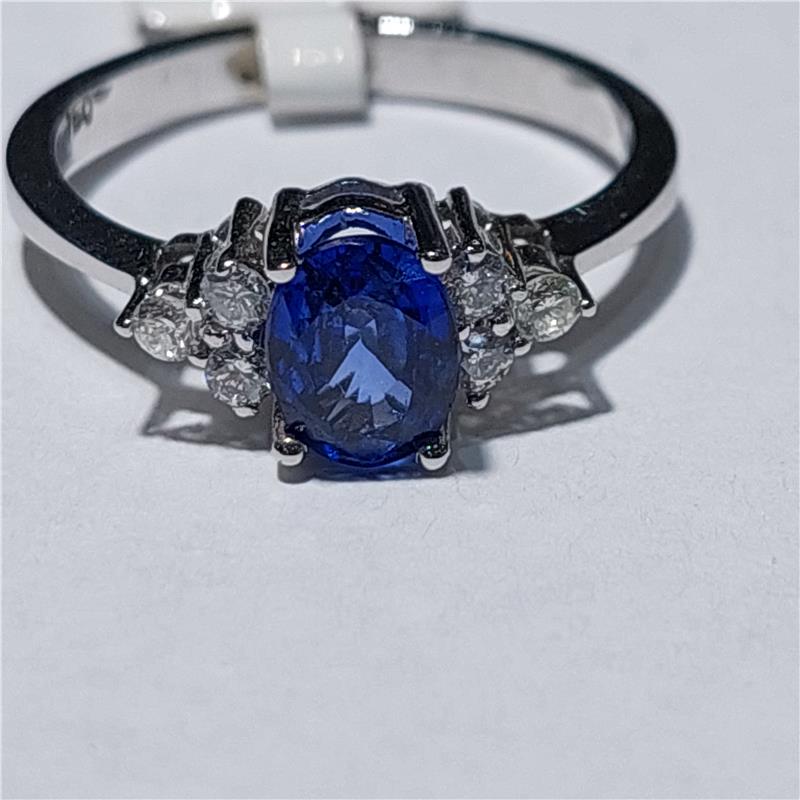 0,18 ct Diamond 18 K White Gold Ring 2,80 gr