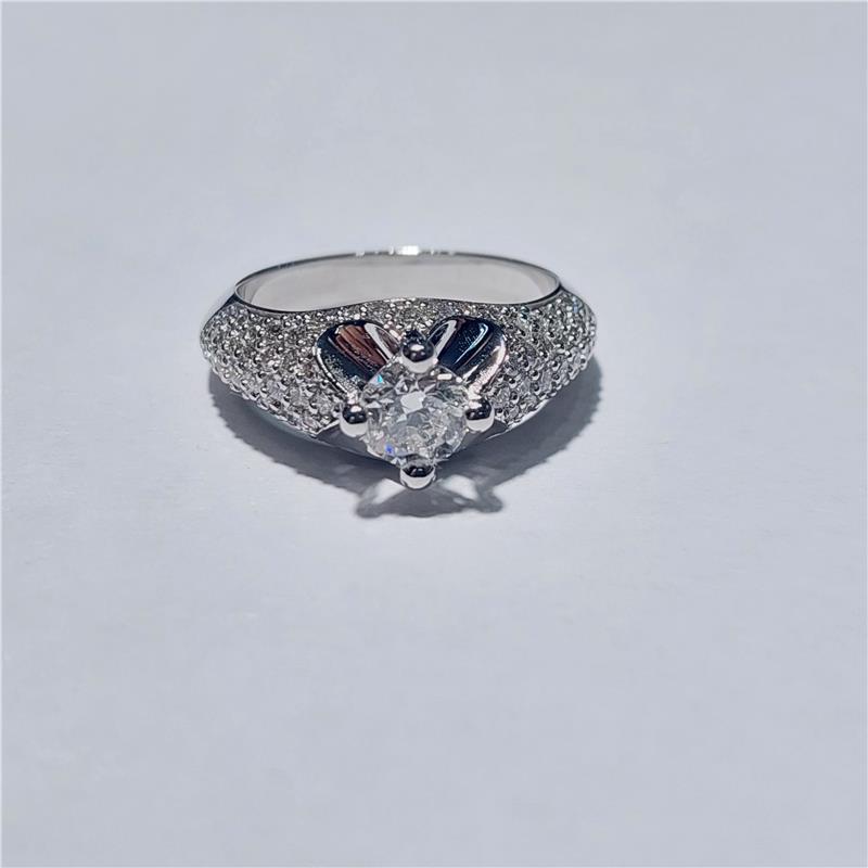 1,54 ct Diamond 18 K White Gold Ring 7,75 gr