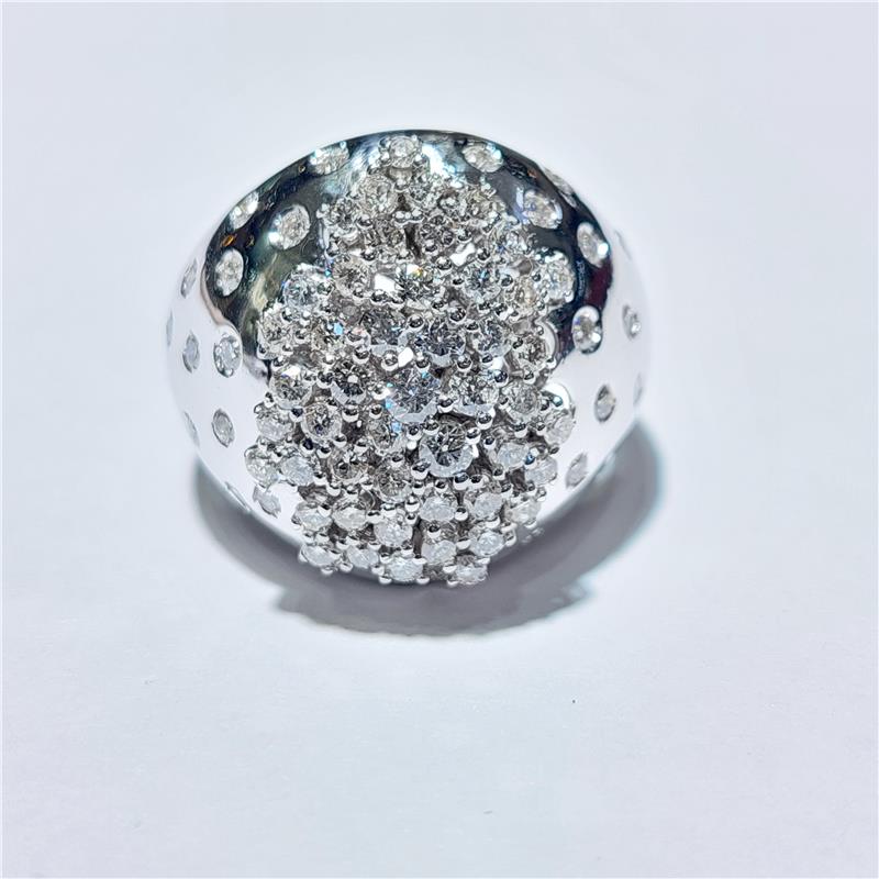 1,62 ct Diamond 18 K White Gold Ring 10,18 gr