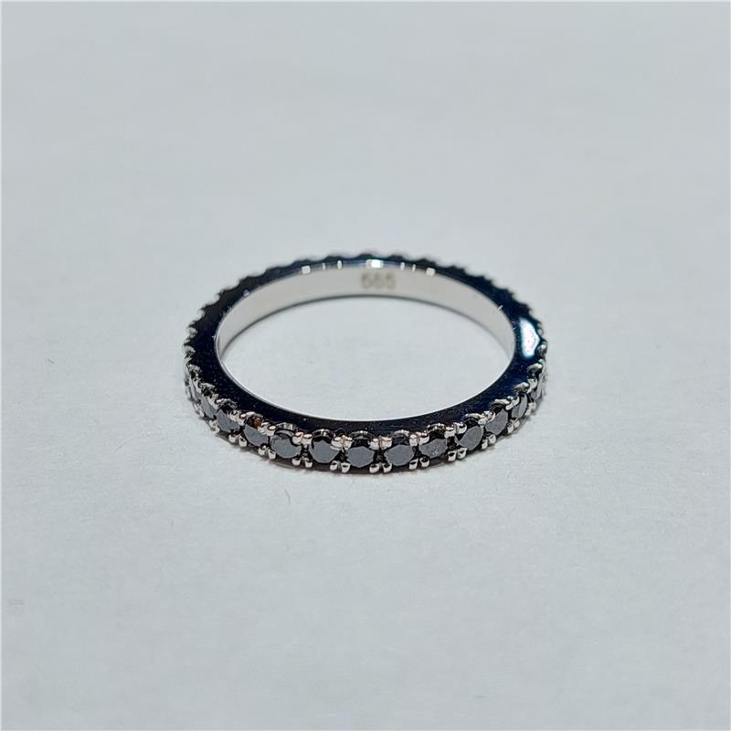 0,71 ct Diamond 14 K White Gold Ring 1,89 gr