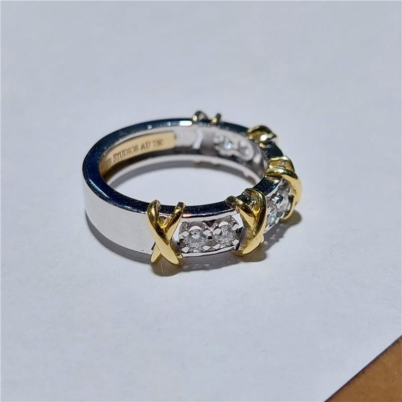 0,36 ct Diamond 18 K Gold Ring 6,80 gr