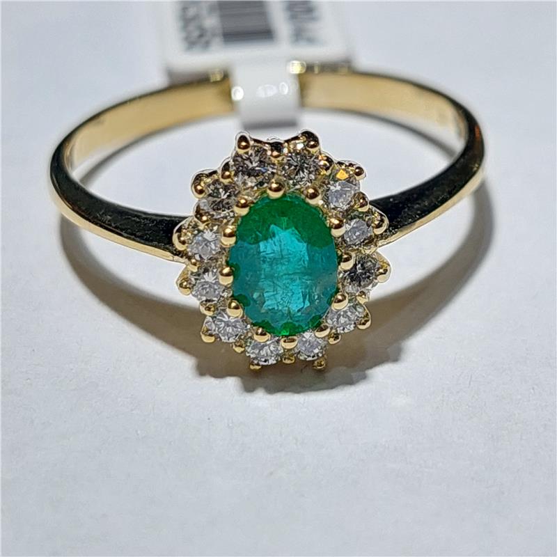 0,30 ct Diamond 14 K Gold Ring 2,21 gr