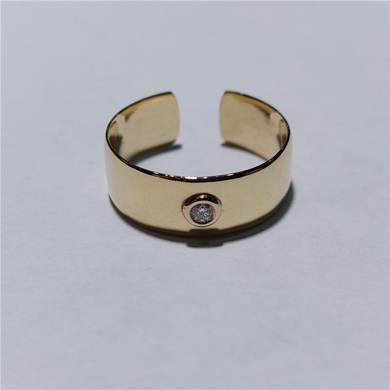 0,03 ct Diamond 18 K Yellow Gold Ring 2,83 gr