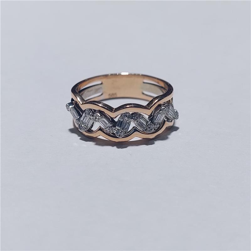 0,29 ct Diamond 14 K Gold Ring 4,02 gr