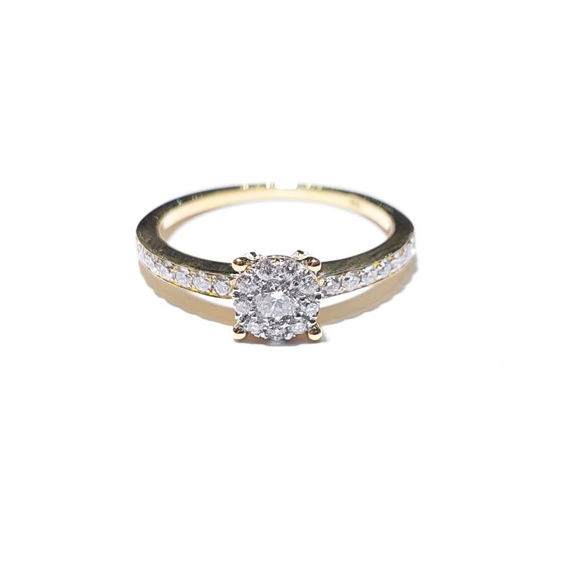 0,40 ct Diamond 18 K Yellow Gold Ring 2,70 gr