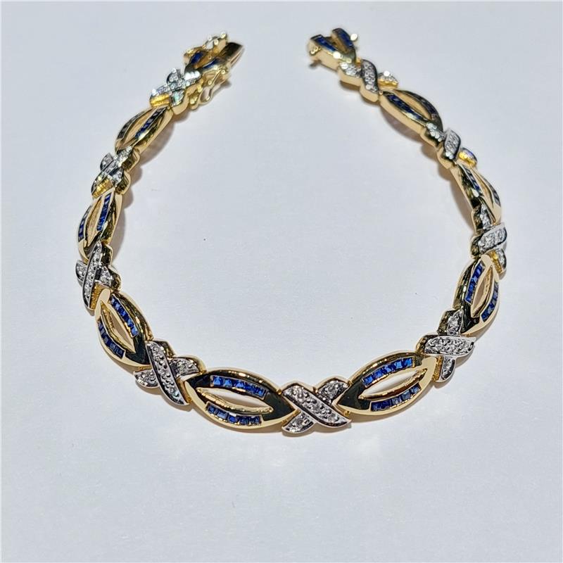 0,40 ct Diamond 18 K Gold Bracelet 16,74 gr