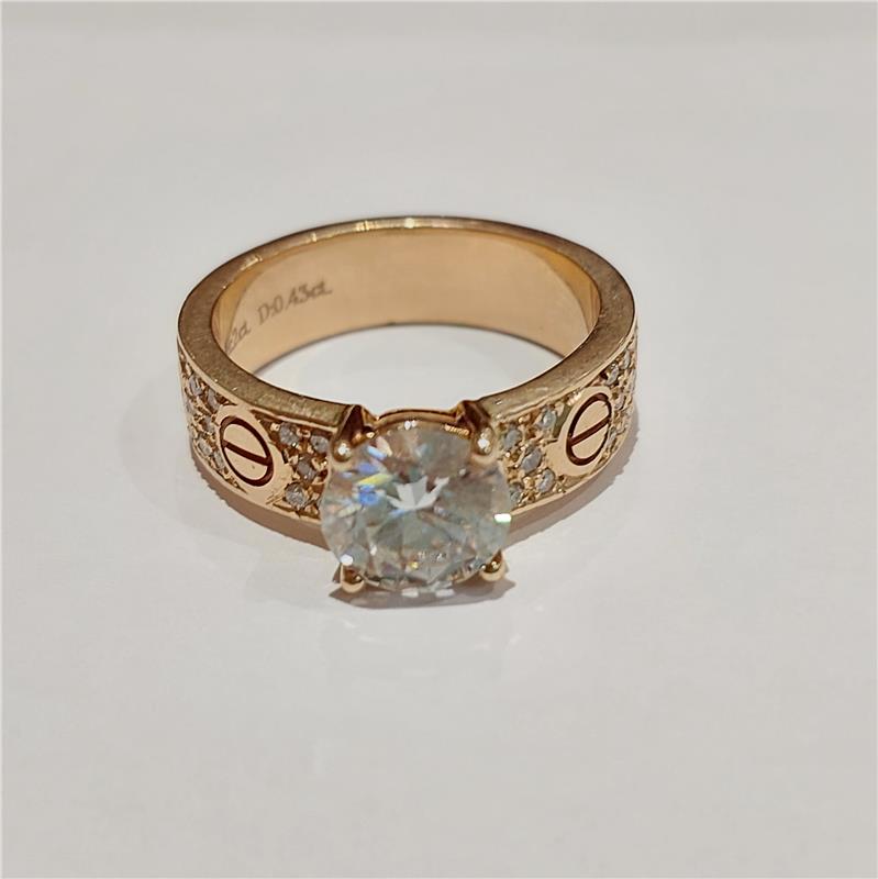 0.43 ct Diamond 14 K Yellow Gold Ring 10.41 gr