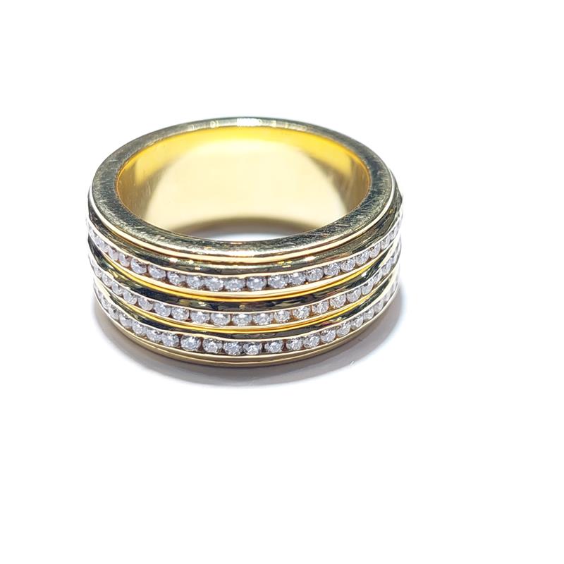 2.60 ct Diamond 18 K Yellow Gold Ring 15.01 gr