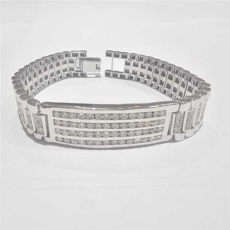 152 ct Diamond 18 K White Gold Bracelet 74.10 gr