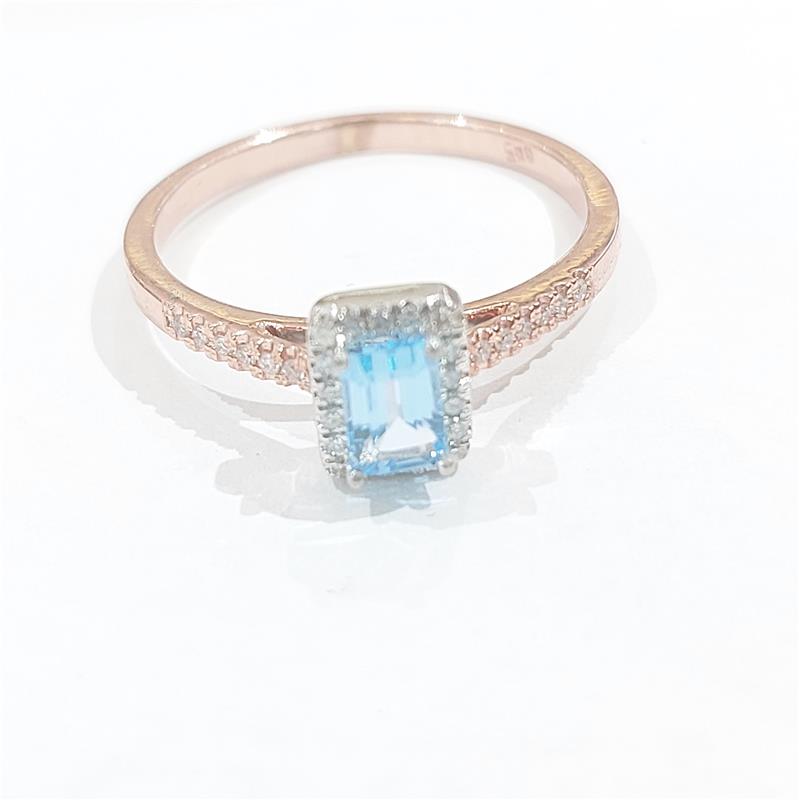 0.19 ct Diamond 14 K Gold Ring 3.93 gr