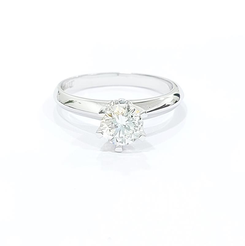 1 ct Diamond Platinum Ring 6.20 gr