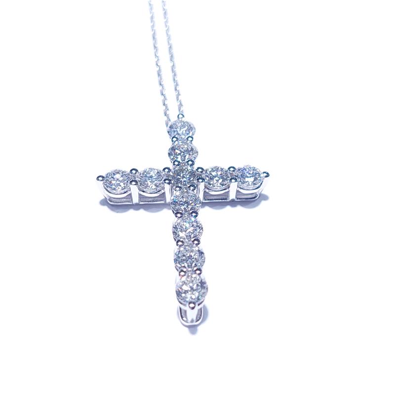 2.79 ct Diamond 18 K White Gold Necklace 6.51 gr