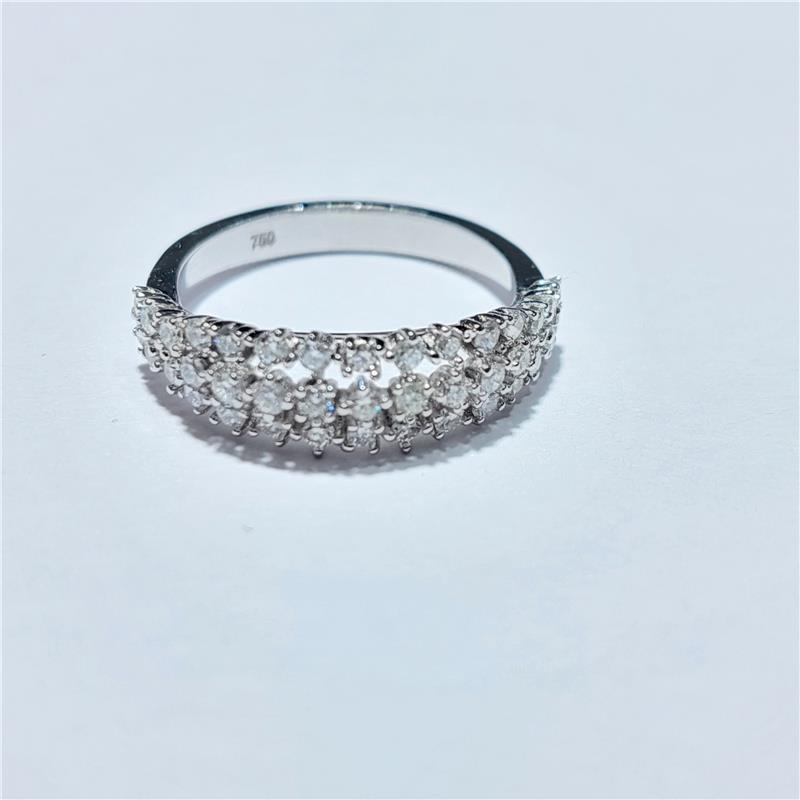 0,63 ct Diamond 18 K White Gold Ring 3,56 gr