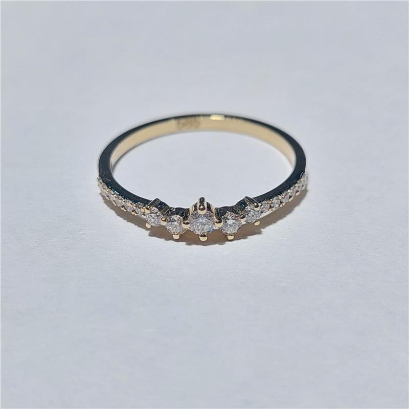0,26 ct Diamond 14 K Yellow Gold Ring 1,30 gr
