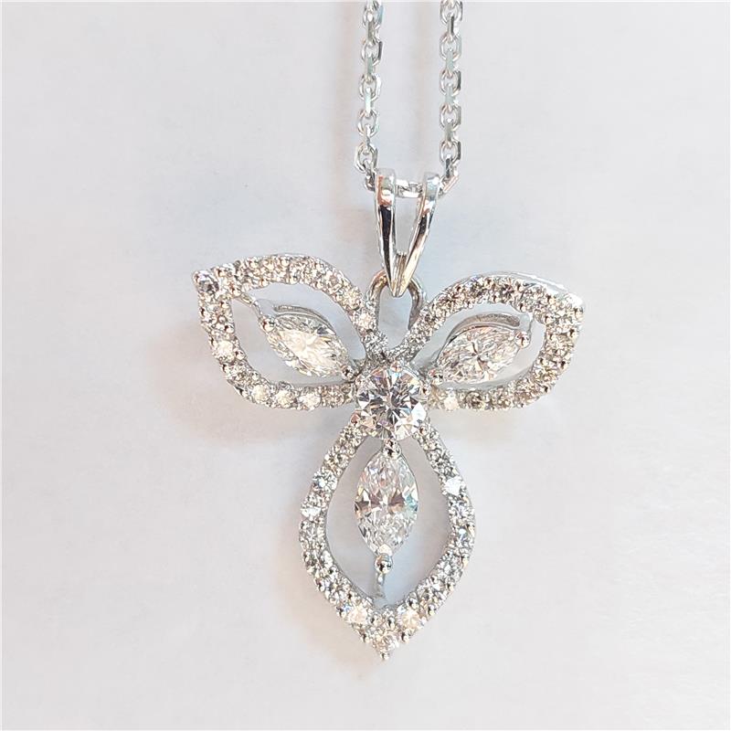 1,90 Карат Бриллиант 18 K Белое Золото Серьги 7,25 гр