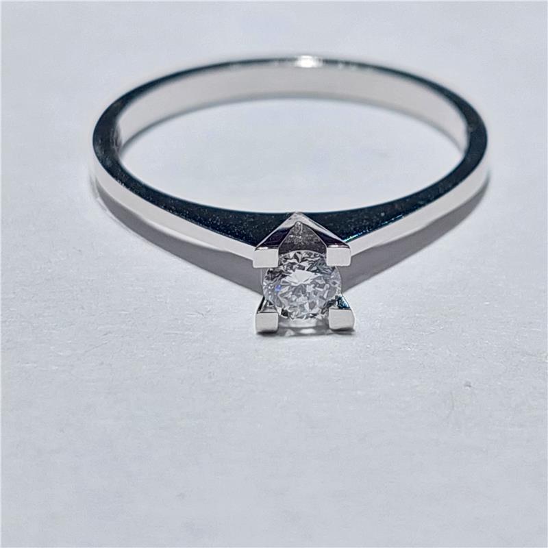 0,16 ct Diamond 18 K White Gold Ring 1,86 gr