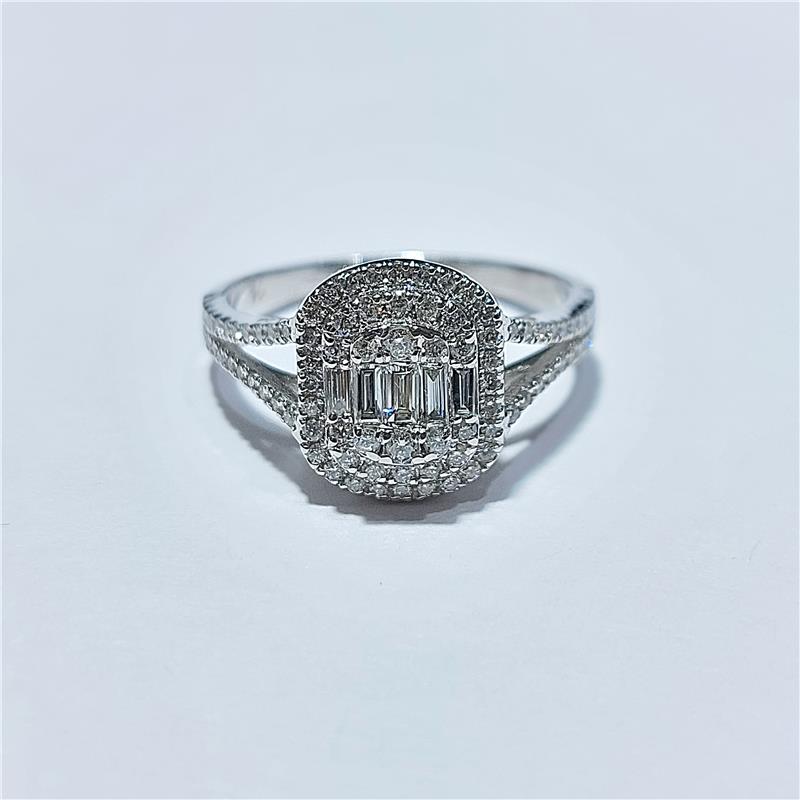0,53 ct Diamond 18 K White Gold Ring 3,38 gr