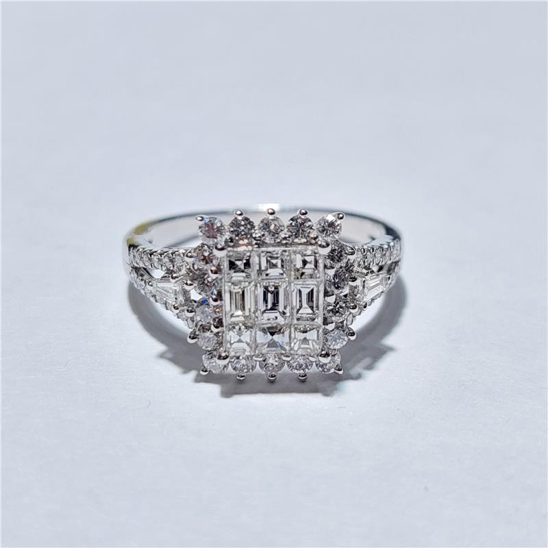 1,13 ct Diamond 18 K White Gold Ring 3,37 gr