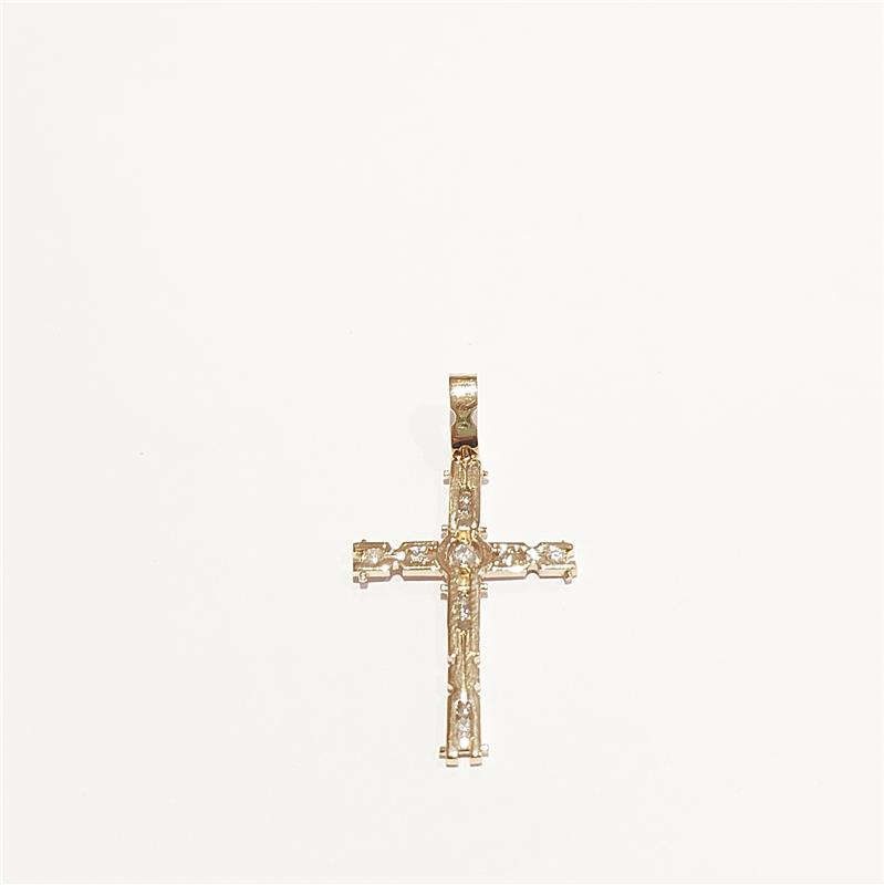 0.28 ct Diamond 14 K Yellow Gold Necklace 3.60 gr