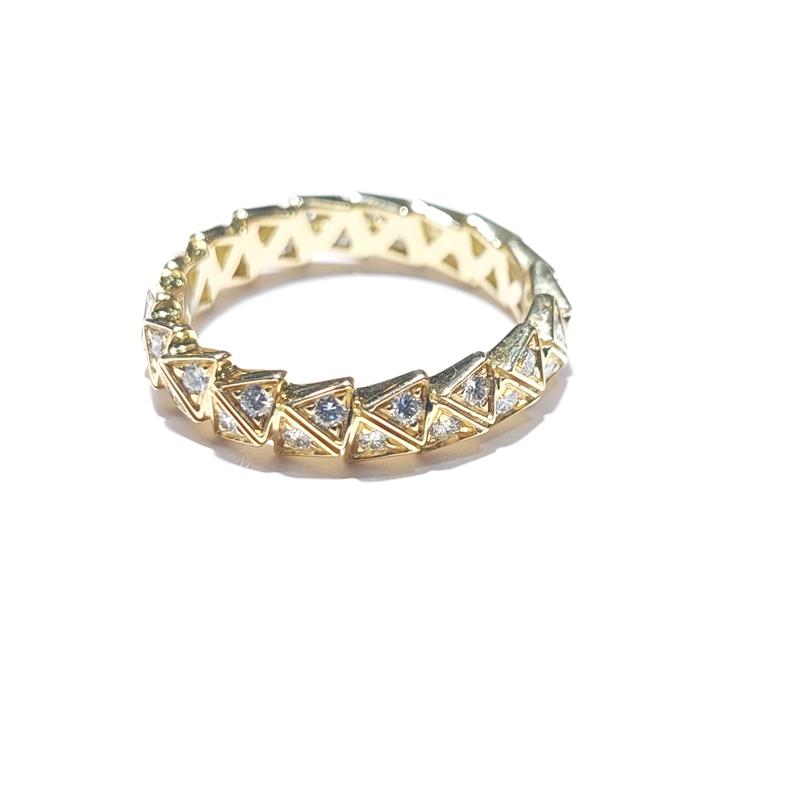 0.79 ct Diamond 18 K Yellow Gold Ring 4.01 gr