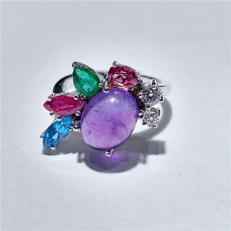 0,15 ct Diamond 18 K White Gold Ring 6,41 gr