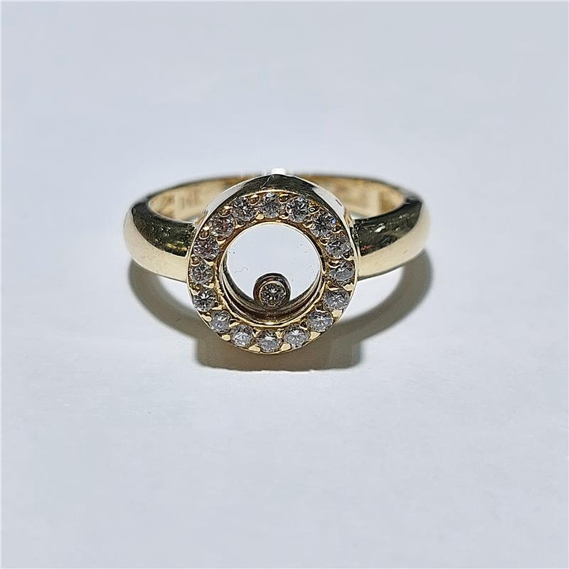 0,31 ct Diamond 14 K Yellow Gold Ring 4,03 gr