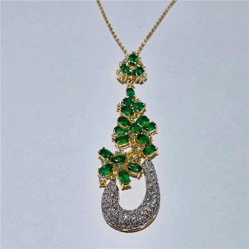1,33 ct Diamond 18 K Yellow Gold Necklace 12,91 gr