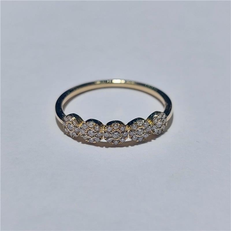 0,26 ct Diamond 14 K Yellow Gold Ring 1,57 gr