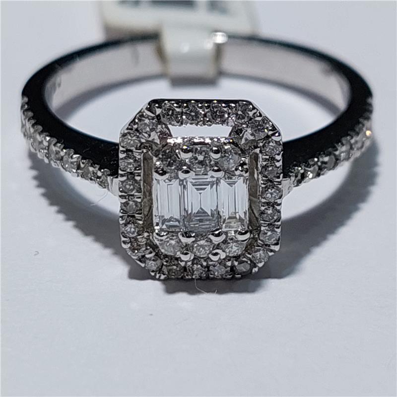 0,47 ct Diamond 18 K White Gold Ring 3,11 gr