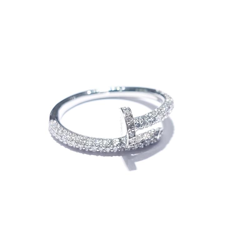 0.68 ct Diamond 18 K White Gold Ring 4.35 gr