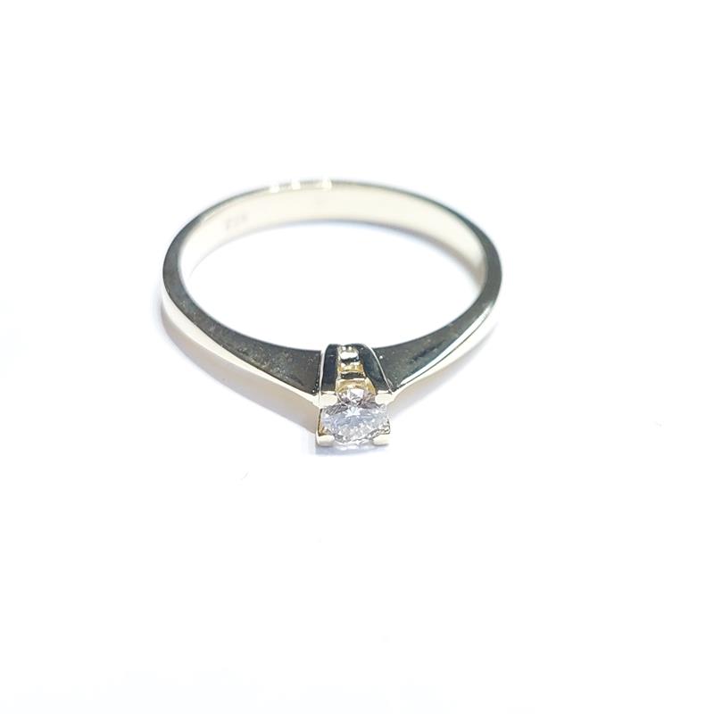 1 ct Diamond 14 K Gold Ring 2.13 gr