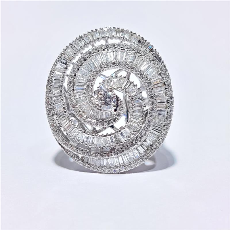 2.56 ct Diamond 18 K White Gold Ring 10.41 gr